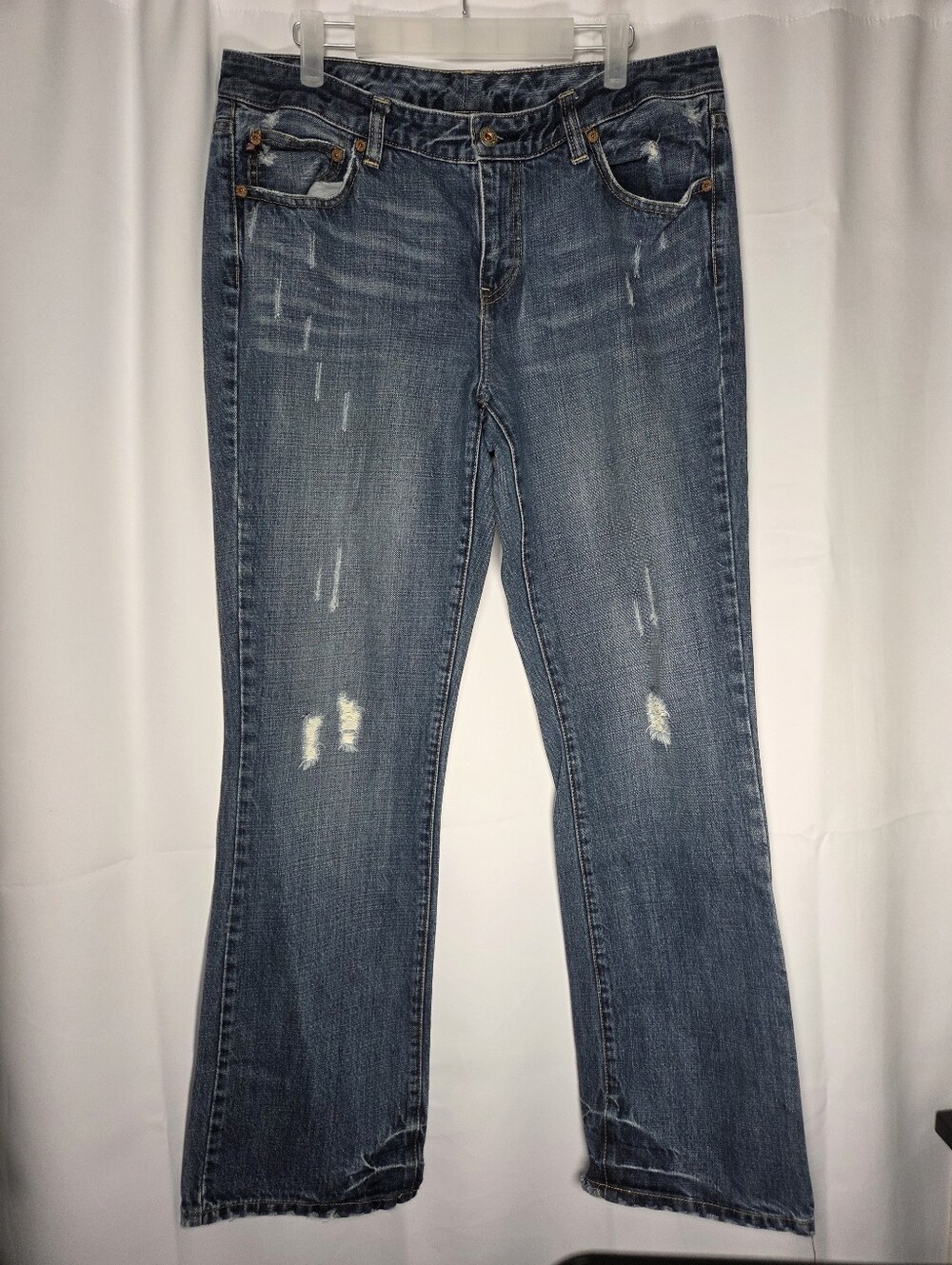Polo Jeans Company Ralph Lauren Distressed Denim Blue Jeans Women's Size 12